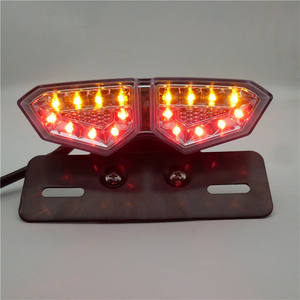 Feu arrière LED pour vélo électrique avec support intégré, fonction frein, feux de circulation et clignotants, accessoires pour moto - Product Image 5