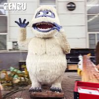 Décoration de Yeti à fourrure mignon de modèle animal artificiel pour le parc d'enfants