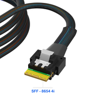 Cable de datos PCIE4.0 Slimline SAS SFF-8654 4i a SFF-8643 Mini-SAS HD de 12 Gbps para servidor, controlador RAID HBA y almacenamiento NAS