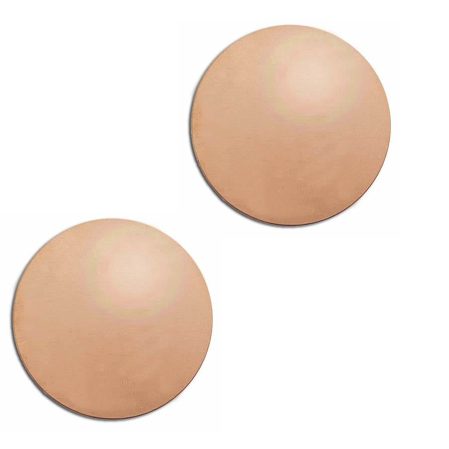 1 Inch COPPER Disc 22 Gauge Blank Round Circle Disk Charm Hand STAMPING Tags Making Bead Stamped Part