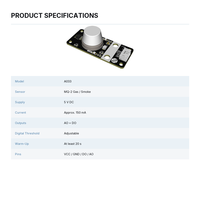 Module de capteur de gaz et de fumée MQ2, sortie analogique et numérique réglable pour Arduino, alarme de sécurité GPL, méthane, butane
