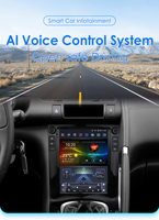 CARUPEZ Autoradio Android 9,7 pouces avec GPS intégré et lecteur de carte SD pour Peugeot 3008 2010-2017 (uniquement pour climatisation automatique) Style Tesla vertical