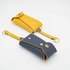 Porte-clés et étui à clés en cuir personnalisables, couleur assortie, nouveau modèle. Porte-clés avec fermoir à pression. Étui à verrouillage pour portefeuille. - Product Image 2