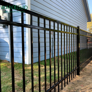 Домашний сад декоративный черный стальной металлический пикет из кованого железа 6 футов забор панели - Product Image 1