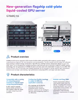 Armoire de serveur en rack à refroidissement liquide à plaque froide industrielle, prise en charge de 8 GPU, composants matériels pour le centre de données, réseau