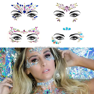 Autocollants de bijoux personnalisés, gemmes de visage, à la mode, strass uniques pour femmes, sirène, visage, yeux, corps, cristal, vente en gros - Product Image 3