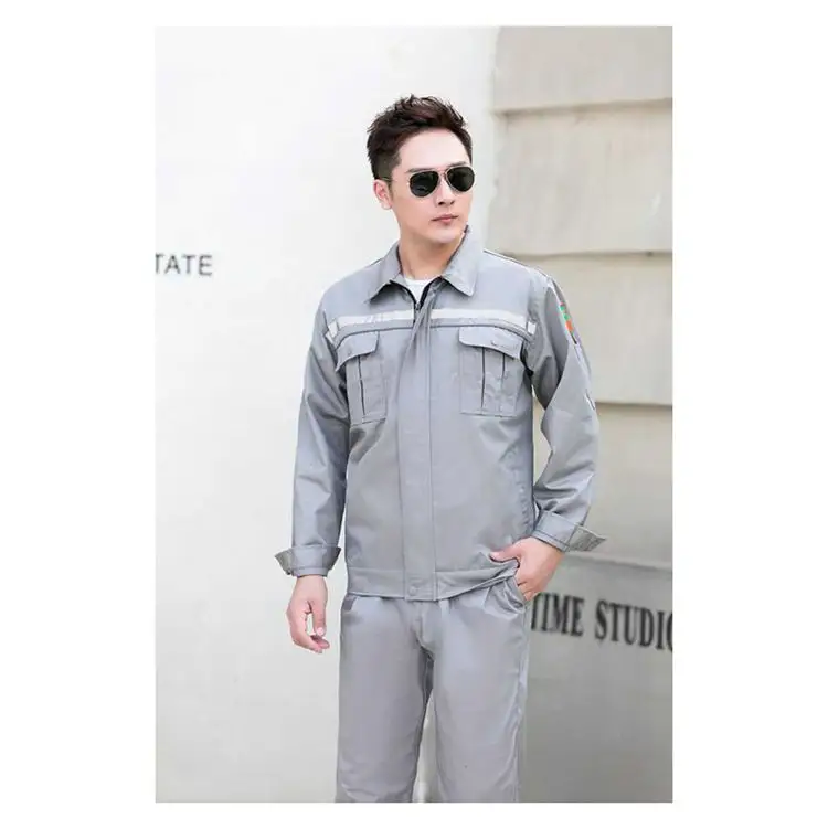 Quality Assurance Spring And Autumn Long Sleeves Men's Safety Uniforms Work Clothes