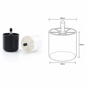 Wood Grain Plastic <strong>Bun</strong> <strong>Feet</strong> 60mm Round Cylinder Legs with Metal Bolt <strong>for</strong> Sofa Chair Table - Product Image 6