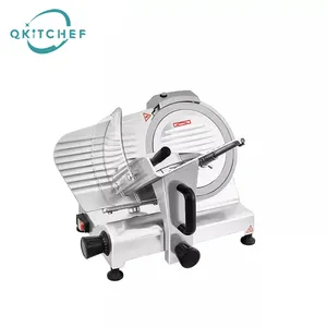 Semi automatic stainless steel counter top electric 250mm commercial frozen adjustable meat slicer