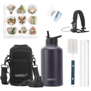 Botella Térmica Deportiva de Acero Inoxidable Ecológica con Aislamiento de 12-24 Horas, Boca Ancha, Gran Capacidad de 32oz-128oz, Marca Watersy - Product Image 4