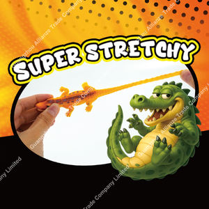 Jouet à presser en TPR de style crocodile miniature, créatif, changeant de couleur et lumineux dans le noir, jouet crocodile extensible coloré - Product Image 3