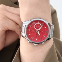 Montre à Quartz pour hommes et femmes, en acier inoxydable, chronographe unisexe, étanche à 30M, cadran romain, bracelet en acier, pour la remise des diplômes