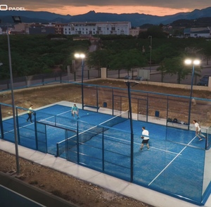 Nuevo diseño completo panorámico Adel Court recinto FrameworkPopular doble individual Paddle tenis cancha Venta caliente a precio barato - Product Image 1