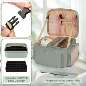 กระเป๋าใส่ของสำหรับพกพา50-70ขวดพร้อมโคมไฟทำเล็บ - Product Image 6