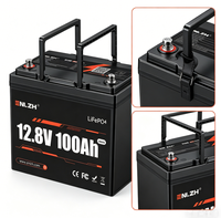 Baterai Lithium Enlzh Mini 12.8V 100AH LiFePO4 BMS LBS Siklus Dalam Penyimpanan Energi Surya
