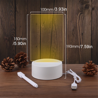 Lampes de nuit LED lumineuses transparentes USB, lampe de nuit en acrylique lumineuse, tableau d'affichage effaçable, calendrier, ornements de bureau