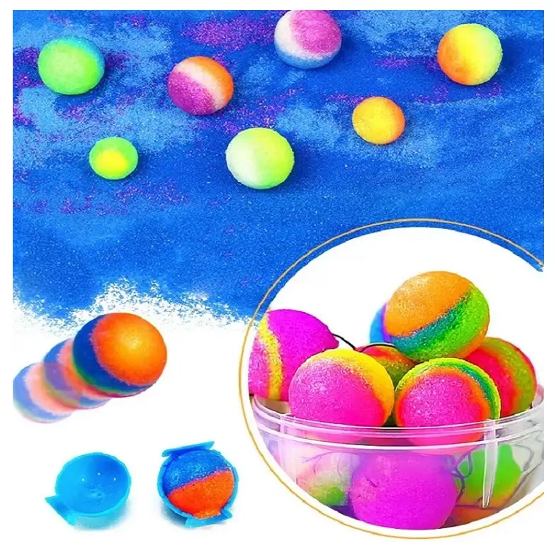 Çocuklar DIY karanlık 18 adet kabarık kristal güç topları diy kök kiti renkli efektler yapmak için her güç topu