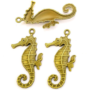3色金属合金海洋动物海马魅力项链吊坠DIY饰品制作手工配饰58*31厘米D7149 - Product Image 5