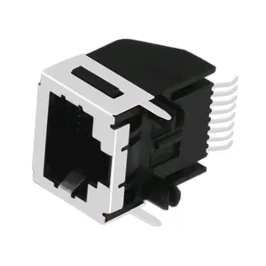 Ângulo direito série E6266-000xxx, 6p6c sem blindado rj11 rj12 rj14 rj25 conector modular