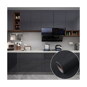 Papel de contacto moderno gris, papel tapiz impermeable brillante, encimeras de palo de cáscara, revestimientos de estante <span class=keywords><strong>adhesivo</strong></span> de <span class=keywords><strong>vinilo</strong></span> <span class=keywords><strong>para</strong></span> armario de cocina - Product Image 4