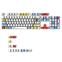 Ensemble de 118 touches de clavier robotiques Mecha PBT, profil XDA, sublimation par transfert, translucides sur quatre côtés, touches de clavier mécaniques personnalisées