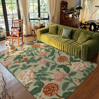 Décoration de maison de luxe personnalisé moderne minimaliste vert rayures laine tapis français Vintage walk-in placard chambre chevet tapis