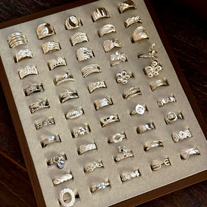 แหวนเงิน925 anillos DE PLATA calidad Para insumos แหวนเงินเสริมเสน่ห์เติมทองแหวนเงินแหวนเงิน925สเตอร์ลิง - Product Image 1