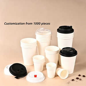 Venta Caliente de Fábrica: Vasos de Papel Desechables para Café de Pared Simple, Impresos a Todo Color, Personalizados, de 8oz-24oz, con Tapa y Funda, Certificación ISO9001 - Product Image 2