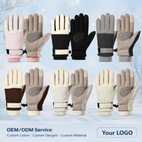 Gants de ski unisexes personnalisés avec logo, imperméables, coupe-vent et chauds pour les sports de neige en plein air