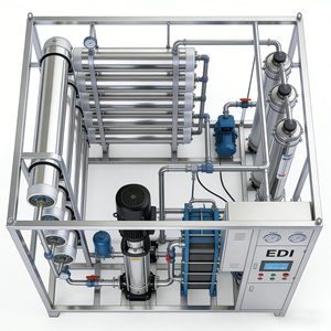 Sistema de Filtración de Resina Ultrapura EDI con Bomba y PLC para Síntesis de Nanomateriales, Sistema de Tratamiento de Agua por Ósmosis Inversa, 1 Año de Garantía - Product Image 2