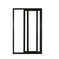 Ventanas Corredizas de Aluminio Negro con Certificación Australiana, Ventanas Económicas de Doble Acristalamiento