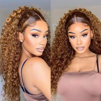 Nouvelle Arrivée Perruque Longue Bouclée Synthétique Tendance pour Femmes Européennes et Américaines, Cheveux Bruns Transparentes Naturellement Volumineuses, Fabriquée à la Machine