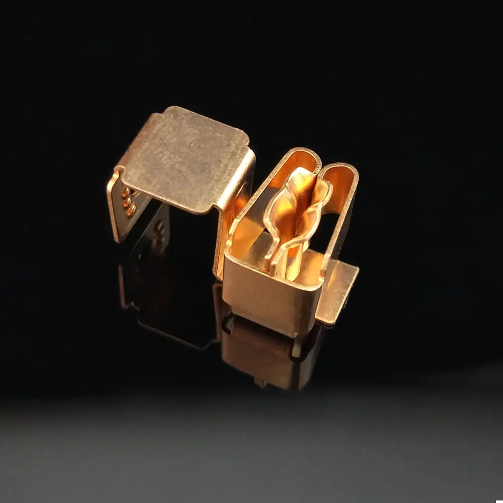 電気ソケット真鍮銅コンタクト真鍮端子コンタクト金属真鍮銅プレス部品の25年の専門サプライヤー