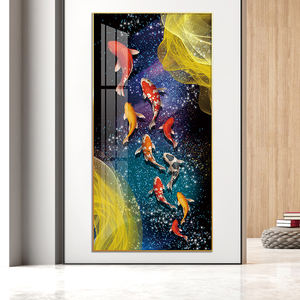 الطراز الصيني تسع لوحات سمكية وفن جداري يعني الحظ السعيد ديكور المنزل الشرفة ممر ديكورات المدخل - Product Image 3