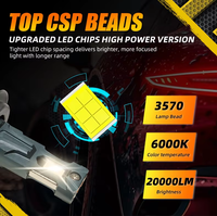 Nouveaux phares LED blancs naturels 200W 20000LM 6000K, faisceau spot et large, pour Hilux 1998, compatibilité universelle 12V/24V, garantie 1 an