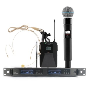 Profesional True Diversity Dual Channel <span class=keywords><strong>QLXD24</strong></span> QLXD4 Micrófono vocal BETA87 Micrófono inalámbrico - Product Image 2