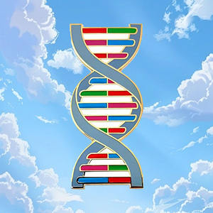 Usine directement vente métal artisanat broches en gros Kawaii Double hélice <span class=keywords><strong>dessin</strong></span> <span class=keywords><strong>animé</strong></span> broches Badge personnalisé émail épinglette <span class=keywords><strong>ADN</strong></span> pour vestes - Product Image 1