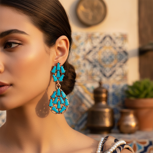 Baguette Stone <b>Earring</b> Drop Shape Push <b>Back</b> <b>Earring</b> Turkish Wholesale 925 Sterling Silver Jewelry - Product Image 3