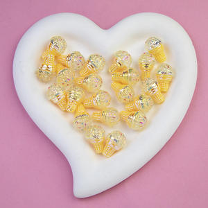 Cuentas de resina Lucite de agujero recto multicolor sueltas hechas a mano para accesorios de cadena de teléfono móvil DIY para diseños temáticos de helados - Product Image 6