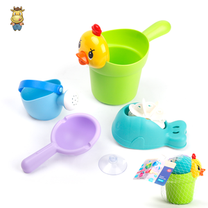 Ensemble de jouets de plage 5 pièces - seau à sable en PE souple, pelle, bêche, arrosoir, moule en plastique, bac à sable d'été pour enfants - Product Image 6