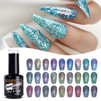 Vernis à ongles MissGel Platinum Glitter Mood Change UV, bio, 15 ml, gel polish, esmaltes semi-permanents