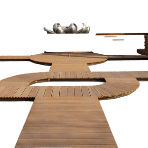 Customized Outdoor Anti-Slip Square Brushed Waterproof Modern Eco-friendly WPC <b>Decking</b> Composite Flooring Co-extrusion Deck - Product Image 1