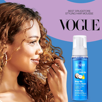 Mousse coiffante moussante à l'huile de coco et au beurre de karité pour boucles, tenue longue durée, volume et texture moelleuse