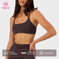 Sujetador deportivo personalizado de tela reciclada con tirantes cruzados en la espalda, top corto, sujetador deportivo acolchado para gimnasio, entrenamiento, correr, yoga
