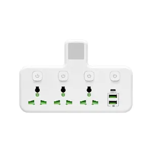 REINO UNIDO/Europa/EUA/Tailândia/Austrália Conversor Padrão Plug Pin Strip Socket com Tipo-c Plugue De Carregamento