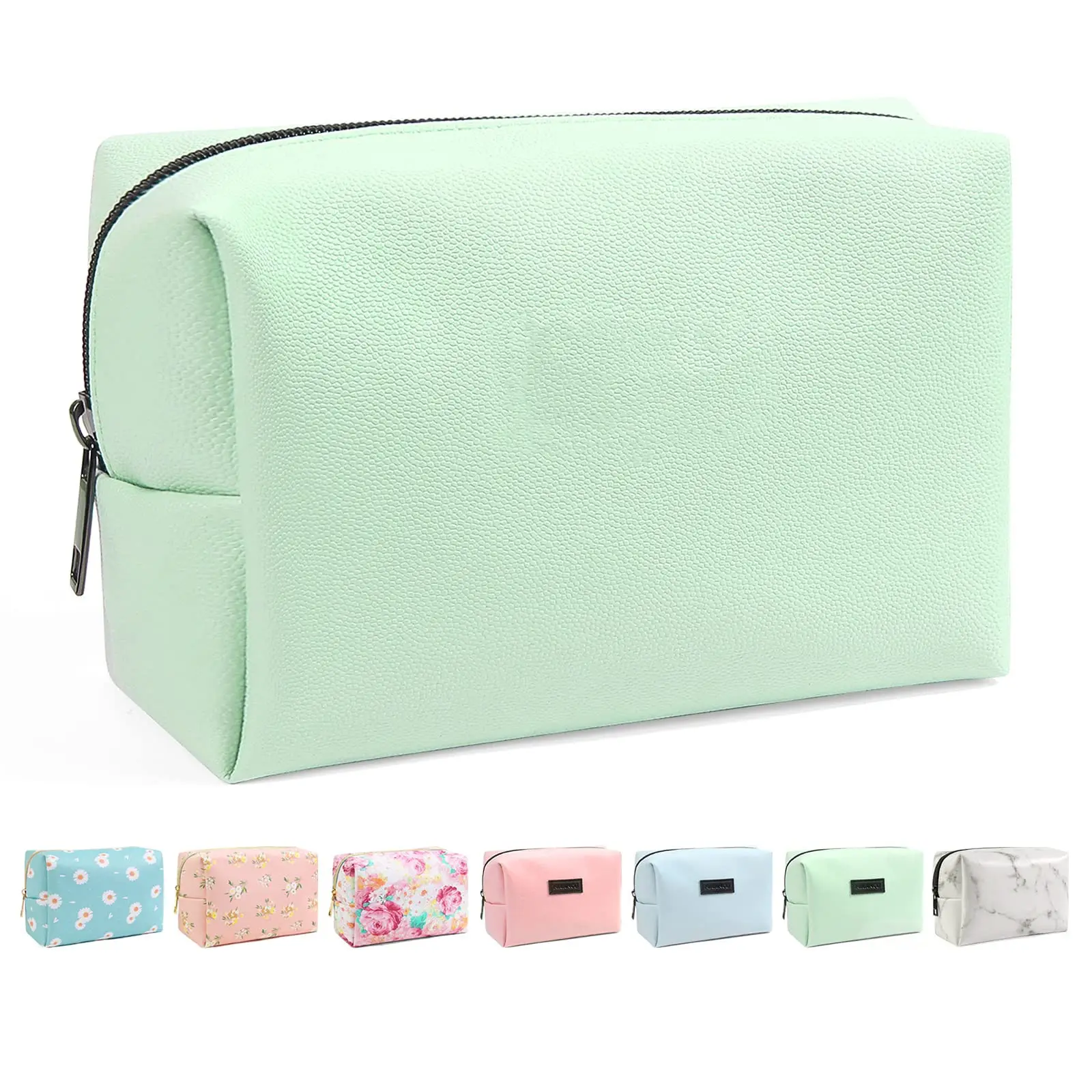 PU Leather Portable Toiletry Bags Waterproof Travel Make Up Bags for Women Small Medium Large Cosmetic Organizer Bags