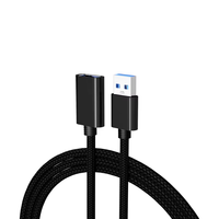 Cable de Extensión USB 3.0 de Alta Velocidad con Trenzado de Aluminio, Macho a Hembra, OEM ODM, Cable de Carga y Sincronización de Datos para Accesorios Electrónicos
