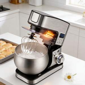 Nouveau <span class=keywords><strong>Robot</strong></span> de Cuisine Populaire : Batteur à Gâteau, Mélangeur à Boissons et Batteur à Œufs avec Bol de 5L et Mixeur sur Socle - Product Image 2