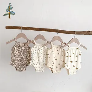 Newborn Girls Clothes Toddler Vest Bodysuit Summer Cotton Printed Baby Sleeveless Rompers for Infant