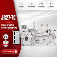 Imprimante flexographique satellite JR27-7C, 150 m/min, haute vitesse, pour étiquettes de vêtements, garantie 1 an